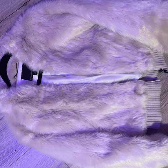 White faux fur coat - Picture 1 of 2